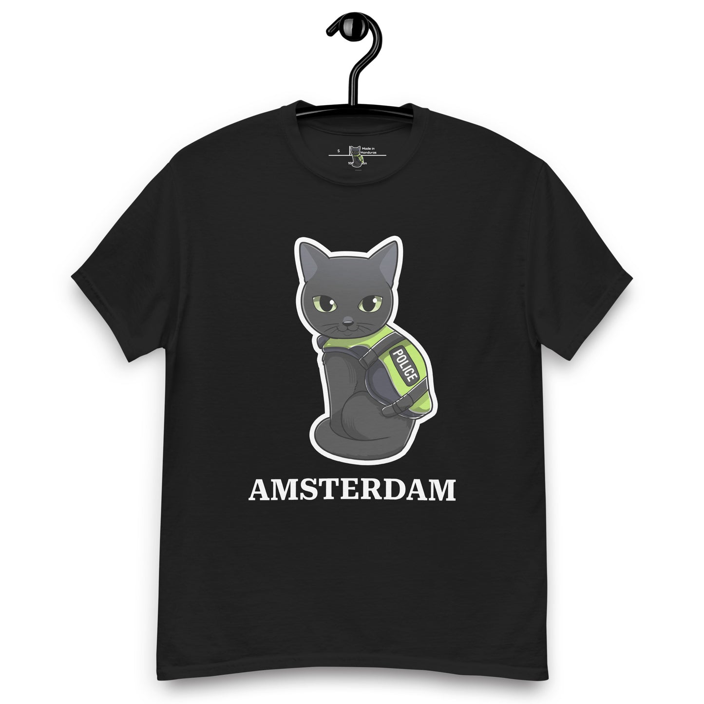 ๐พ Nimis Classic Tee Unisex โ Police Cat Amsterdam (Black)