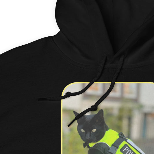 🐾 Nimis Classic Hoodie Unisex – Police Cat Amsterdam (Black)