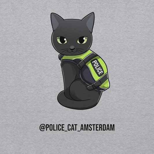 🐾 Nimis Classic Hoodie Unisex – Police Cat Amsterdam (Grey)