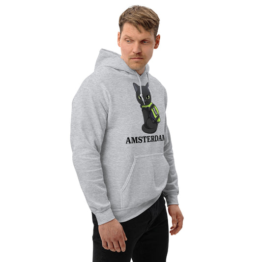 🐾 Nimis Classic Hoodie Unisex – Police Cat Amsterdam (Grey)