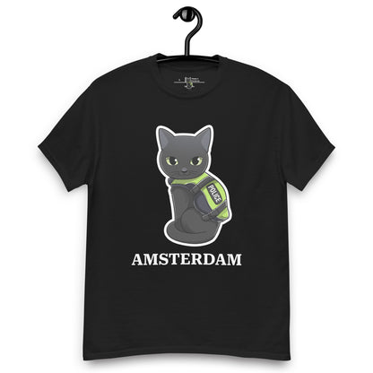 🐾 Nimis Classic Tee  Unisex – Police Cat Amsterdam (Black)