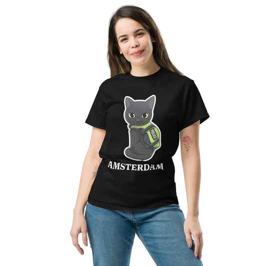 🐾 Nimis Classic Tee  Unisex – Police Cat Amsterdam (Black)