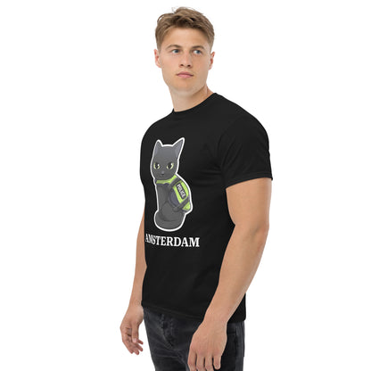 🐾 Nimis Classic Tee  Unisex – Police Cat Amsterdam (Black)