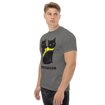 🐾 Nimis & Tommy Unisex Classic Tee - Police Cat Amsterdam (Grey/Drop 01)