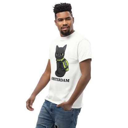 🐾 Nimis Classic Tee Unisex – Police Cat Amsterdam (White)