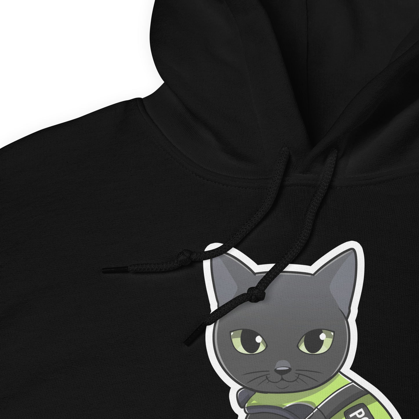 🐾 Nimis Classic Hoodie Unisex – Police Cat Amsterdam (Black)