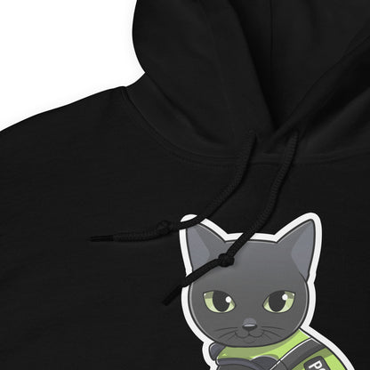 🐾 Nimis Classic Hoodie Unisex – Police Cat Amsterdam (Black)