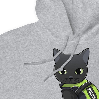 🐾 Nimis Classic Hoodie Unisex – Police Cat Amsterdam (Grey)